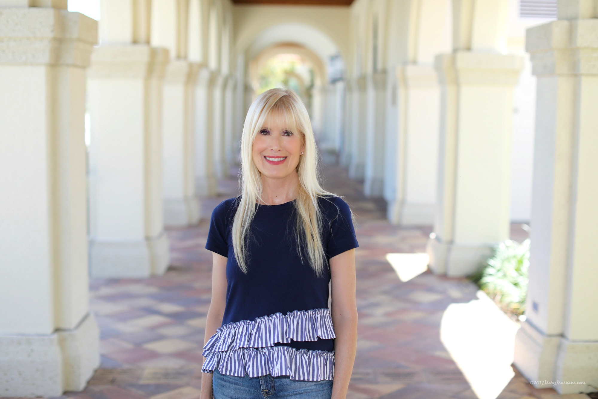 Elevate Your Basics With  A Ruffle Tee