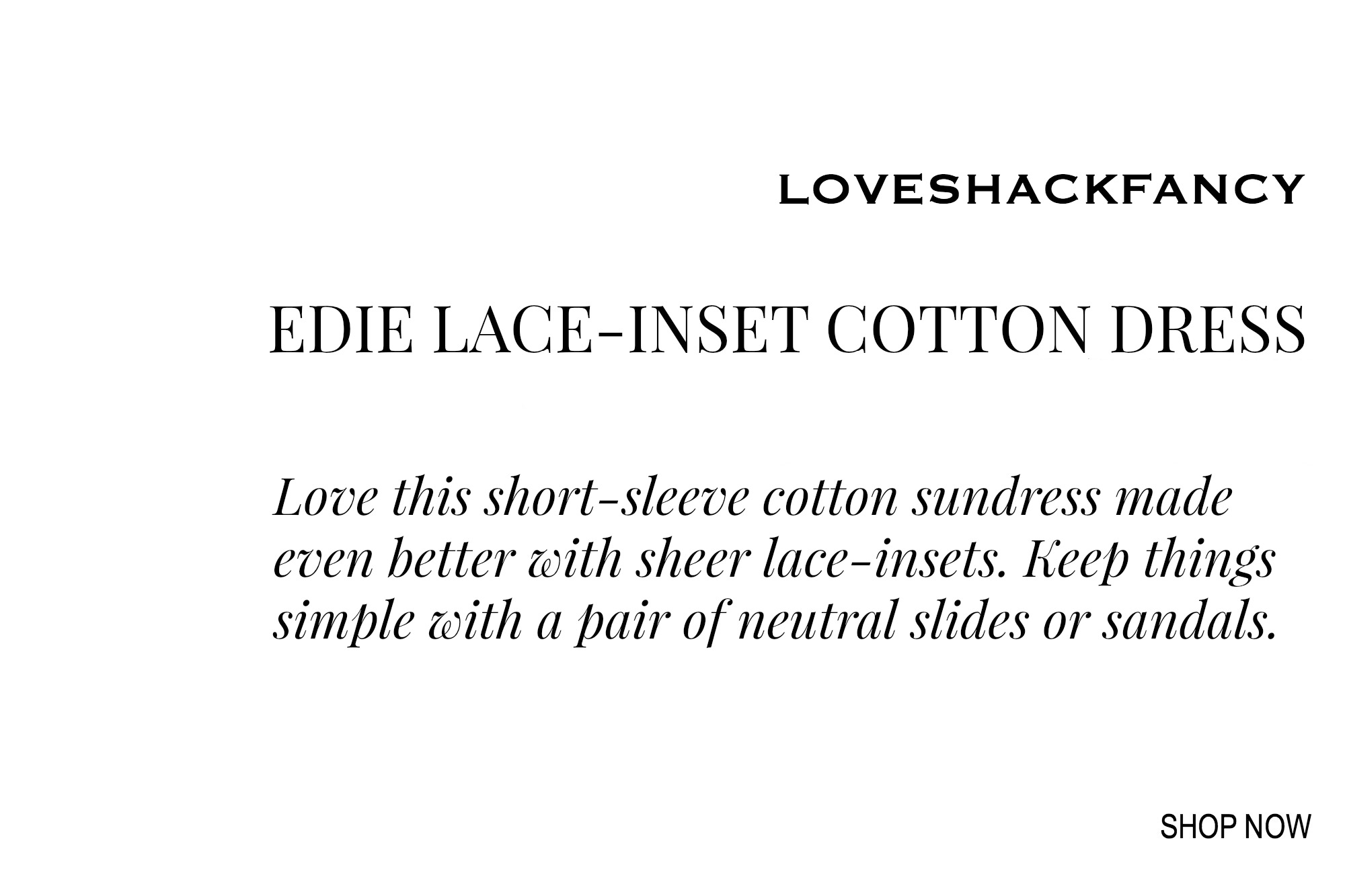 Loveshackfancy Lace-Inset Cotton Dress