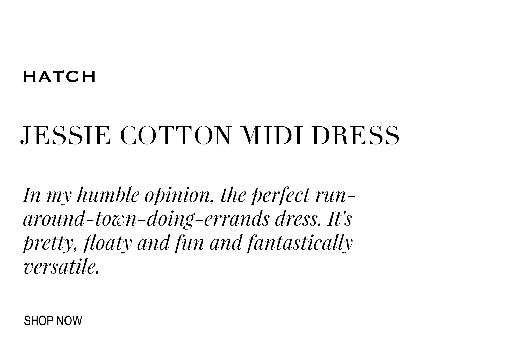 HATCH COTTON MIDI DRESS