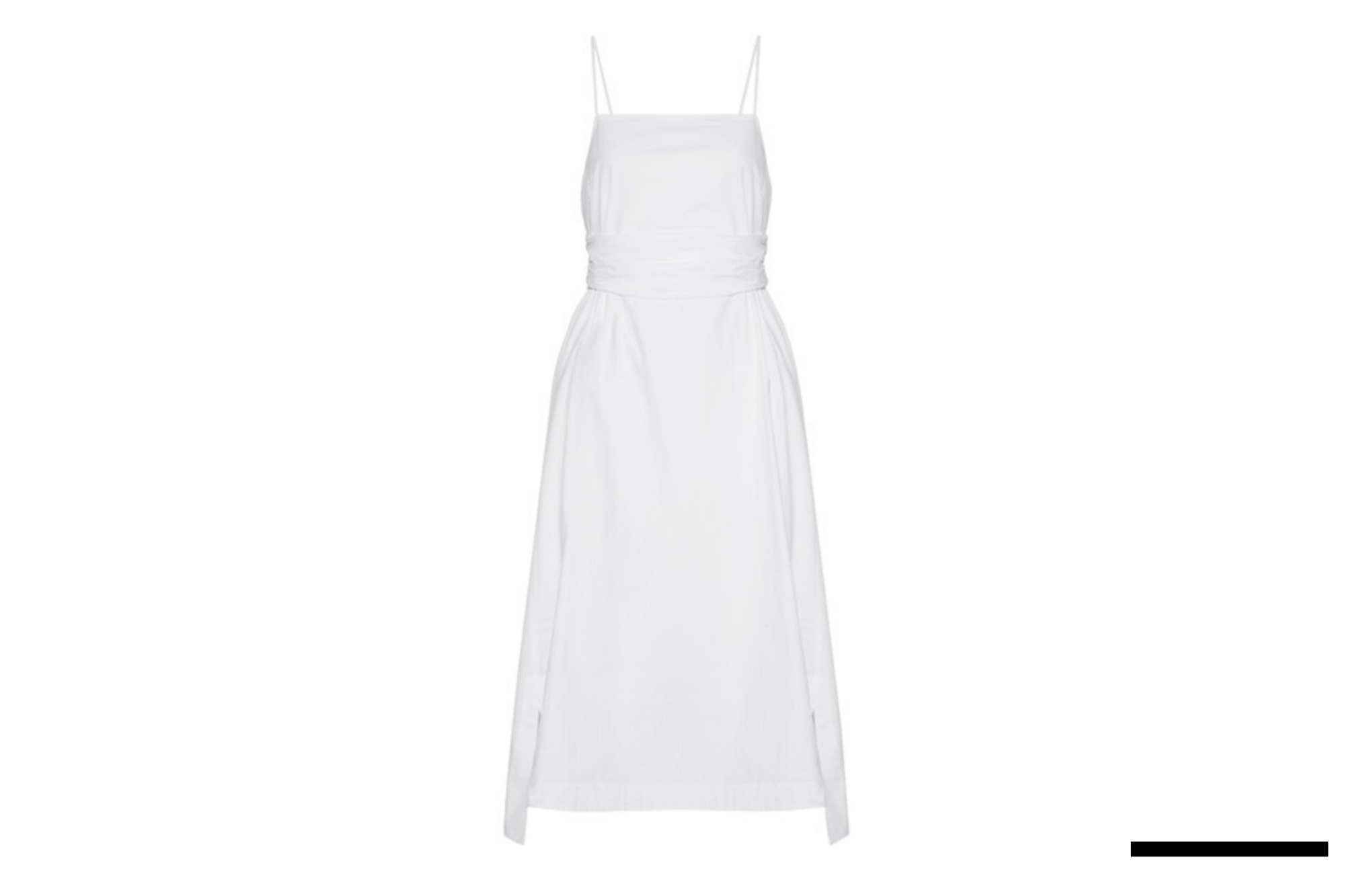 Stretch-Cotton Poplin Midi Dress
