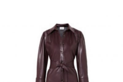 Nanushka Belted Leather Vegan Dress